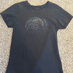 Black Diamond Navy T-Shirt with Mountain Graphic